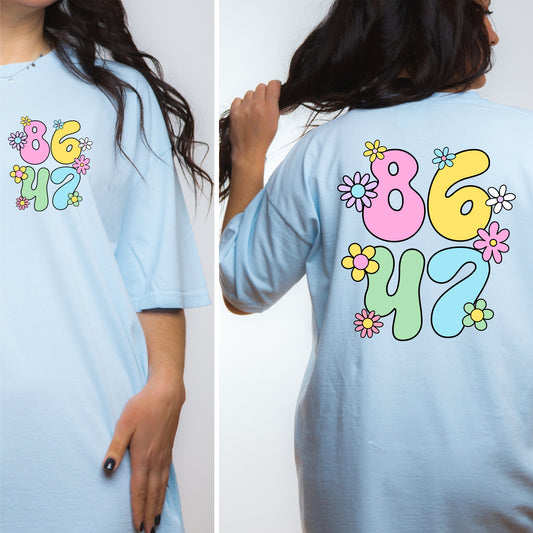 8647 Bubble Letters Tee