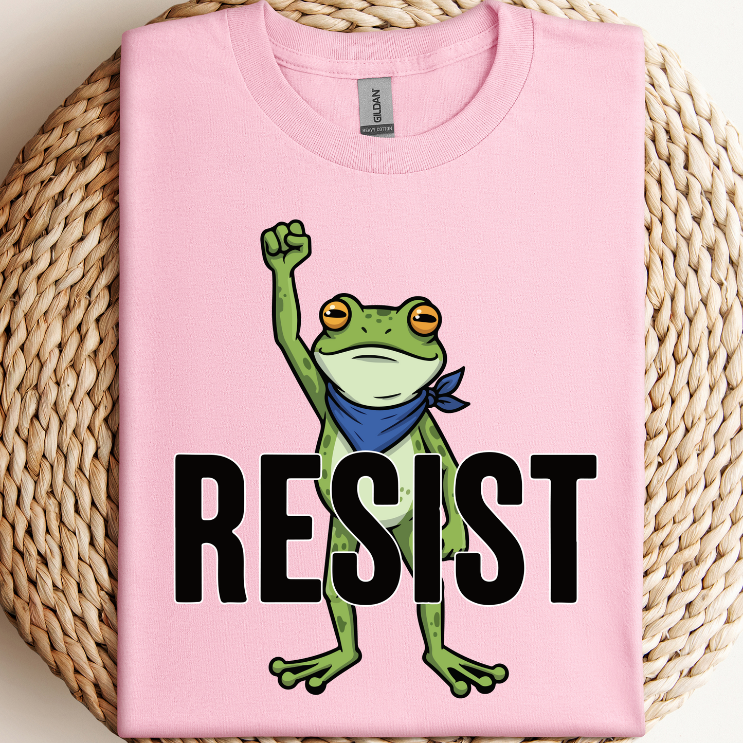 Resist w/ Frog - Pink