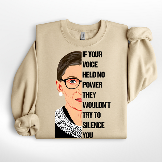 RBG If Your Voice Held No Power Tee/Crew