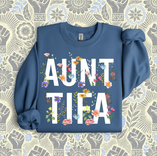 Aunt Tifa Floral Tee/Crew/Hoodie